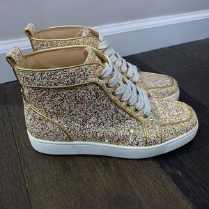 SOLD! Christian Louboutin Rantus Orlato sneaker,Gold, 37